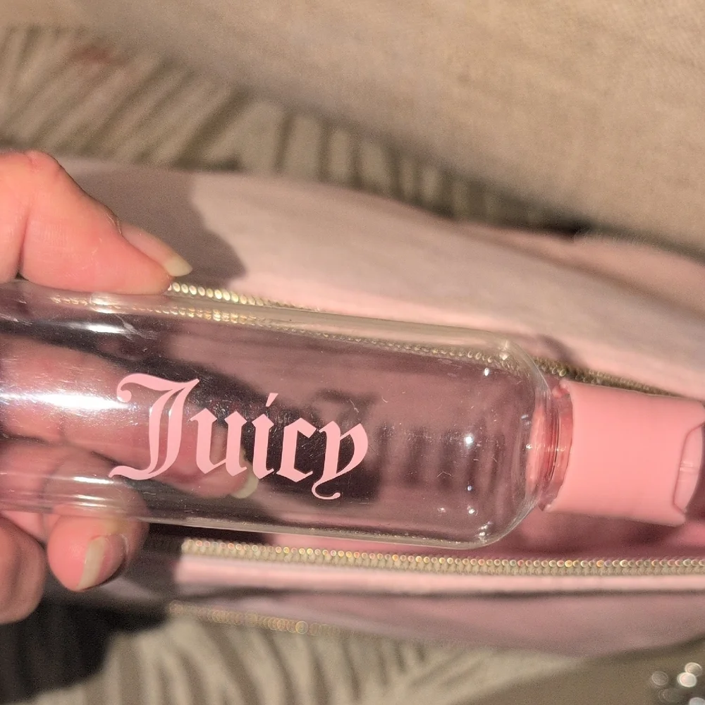 Juicy Couture Pink and Brown Cosmetic Case NWT